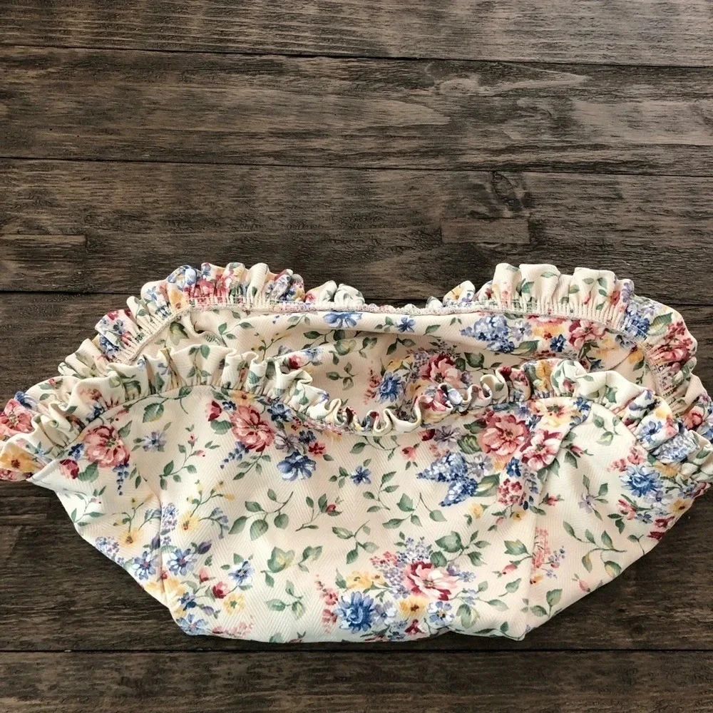 Longaberger Floral Large Easter Basket Liner Cream